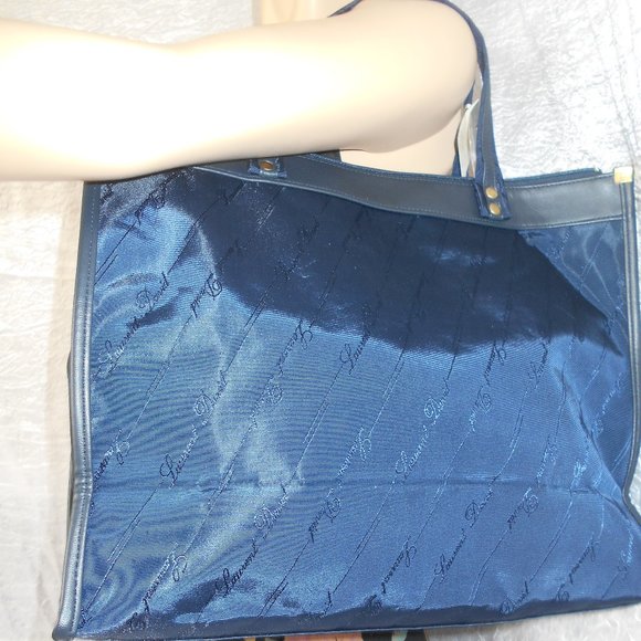 Nwt LAURENT DAVID Large Navy Travel Bag - Picture 7 of 8